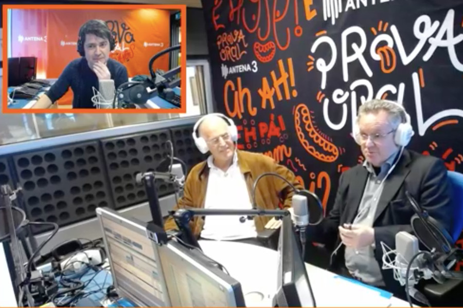Screenshot do vídeo do debate entre Armando Brito de Sá e Manuel Pinto Coelho